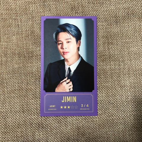 BTS JIMIN 3/4 [BANG BANG CON The Live] Official Message Photo Photocard / New /G
