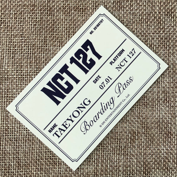 NCT 127 TAEYONG [2023 Season's Greetings Boarding Pass] Official Photocard /+G