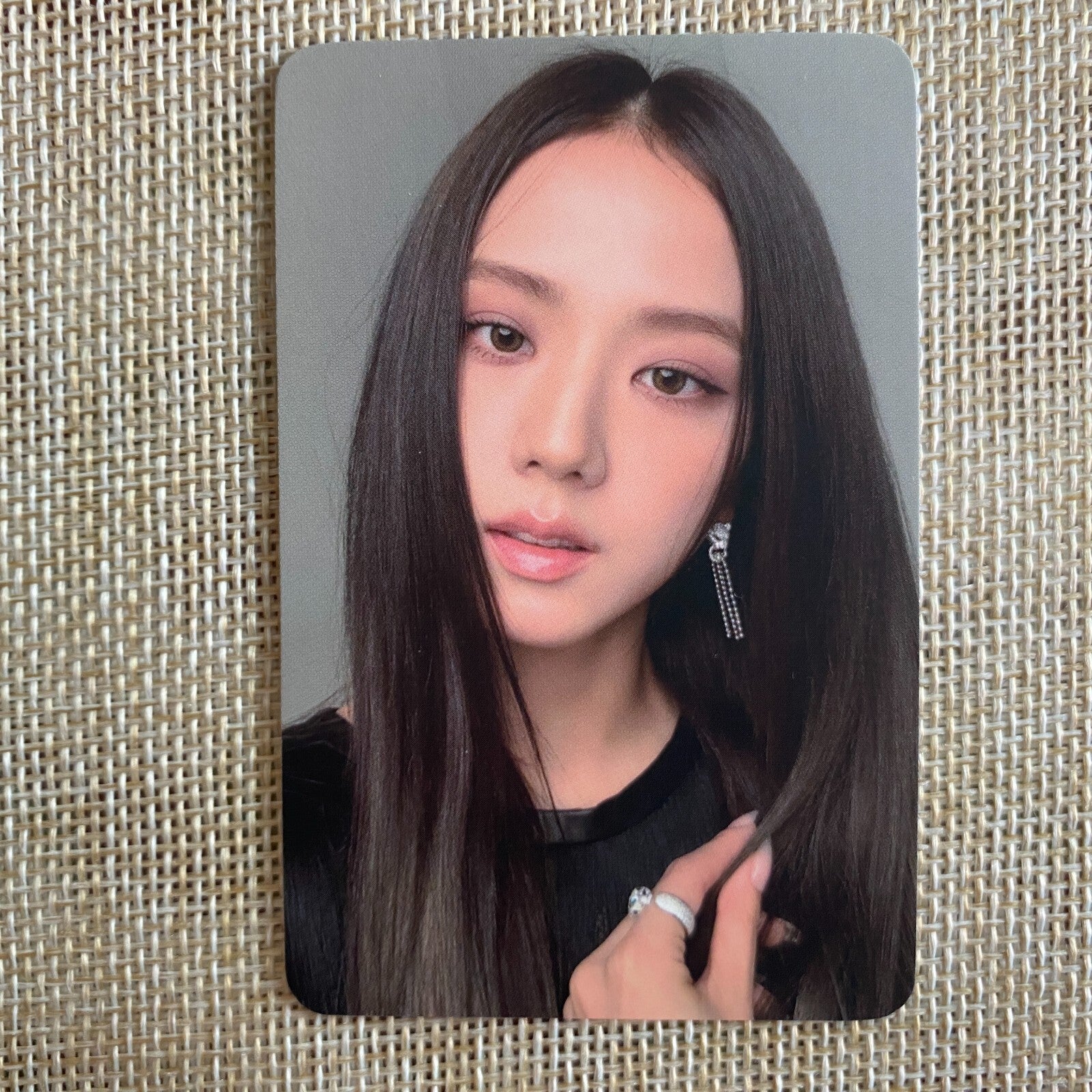 BLACKPINK JISOO [THE ALBUM Ktown4U] Official Photocard, Straight Hair / Gift
