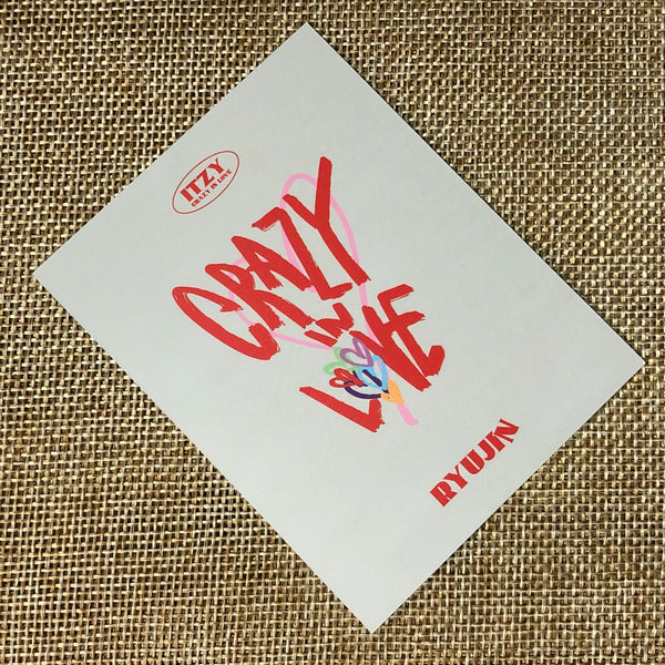 ITZY RYUJIN #1 [CRAZY IN LOVE] Official Polaroid Photocard, 1st Album / Gift
