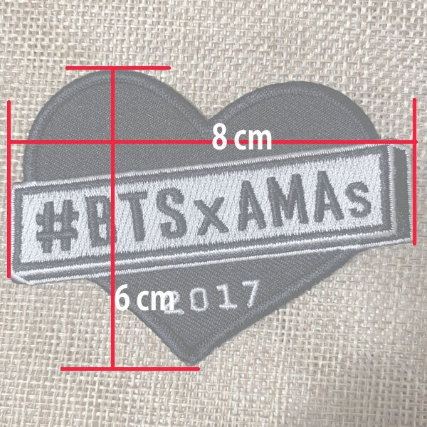 BTS [ 2017 AMAs American Music Awards ] Official Heart Patch / New, Rare / Gift