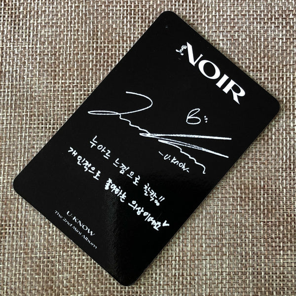 TVXQ U-KNOW YOONHO [ NOIR ] Official Photocard, Crank In Ver / New / Gift