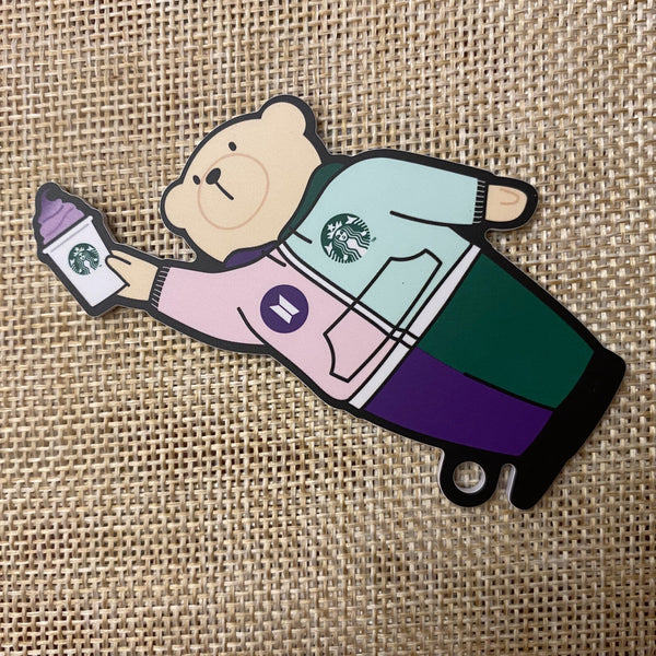 BTS [x Starbucks] Official Card Stand, Key Holder Set, Bearista / New, Rare /+G