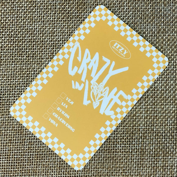 ITZY CHAERYEONG #4 [ CRAZY IN LOVE ] Official Photocard, 1st Album / New / Gift