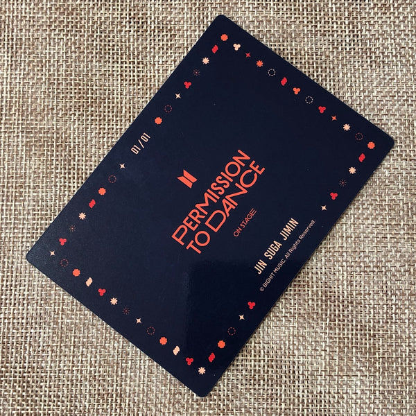 BTS GROUP 1/1 [PTD PERMISSION TO DANCE ON STAGE] Official Mini Photocard / Gift