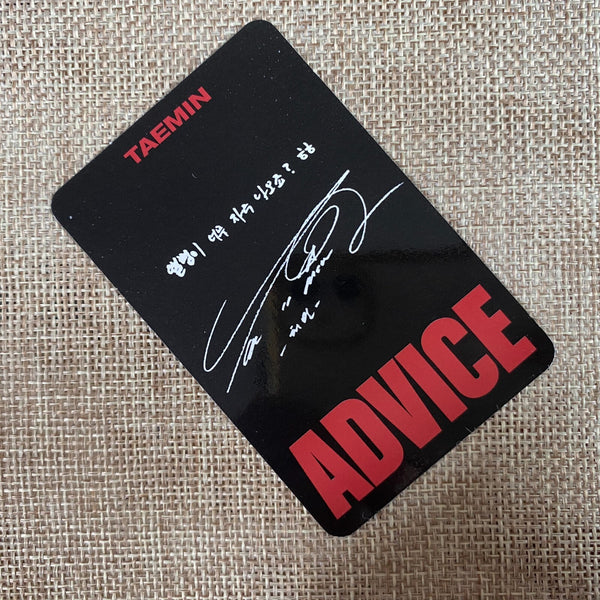 SHINEE TAEMIN #1 [ ADVICE ] Official Photocard / New, Rare / Gift
