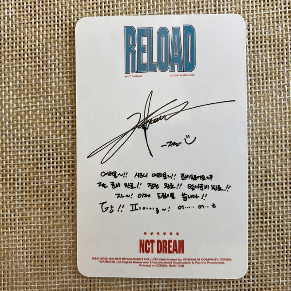 NCT Dream JENO [ RELOAD ] Official Photocard, 4th Mini Album Rollin / New / Gift
