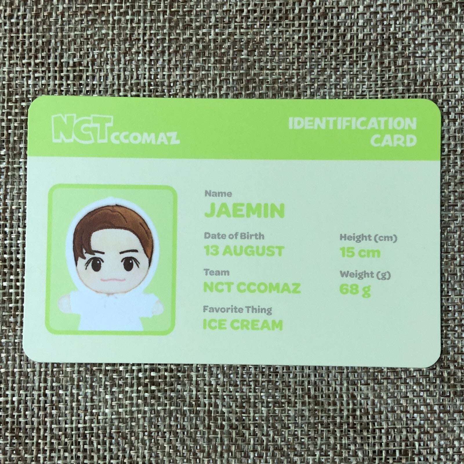 NCT JAEMIN [ CCOMAZ GROCERY STORE ] Official ID Card Photocard / New / Gift