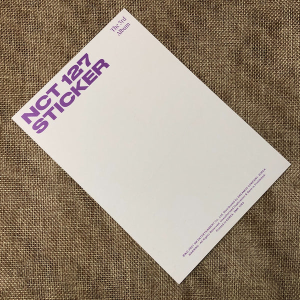 NCT 127 MARK [ STICKER ] Official Postcard, STICKER Ver. / New / Gift