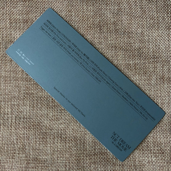 NCT DREAM GROUP [THE MOVIE : In A Dream] Official Lenticular Ticket Photocard