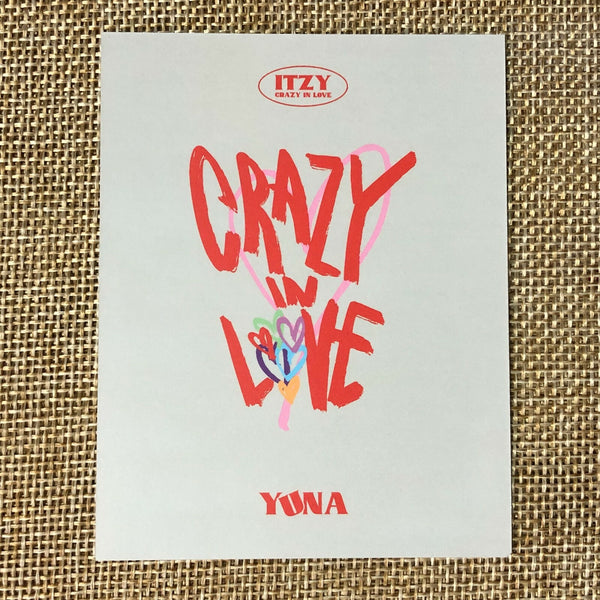 ITZY YUNA #2 [CRAZY IN LOVE] Official Polaroid Photocard, 1st Album / New / Gift