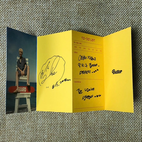 BTS J-HOPE [ Butter ] Official Folded Message Card Photocard / New / Gift