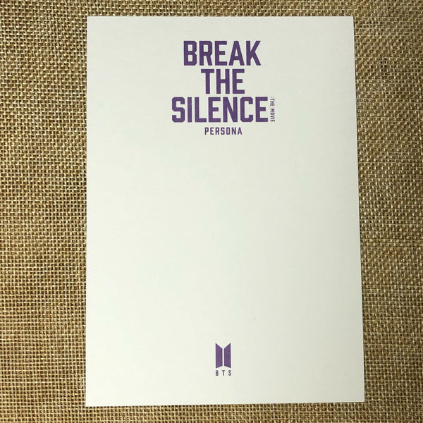 BTS Movie #2 [ Break The Silence ] Official Postcard / New / Gift