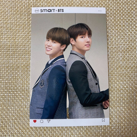 BTS JUNGKOOK JIMIN [ BTS X Smart Uniform ] Official Photocard / New, Rare / Gift