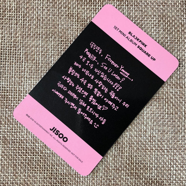 BLACKPINK JISOO #2 [ SQUARE UP ] Official Photocard, 1st Mini Album / New / Gift