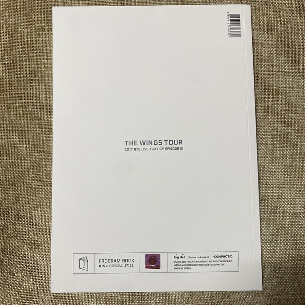 BTS [ The Wings Tour ] Official Program Book Photobook / New, Rare / Gift