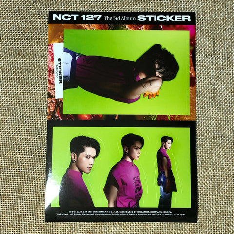 NCT 127 TAEYONG [ STICKER ] Official Sticker, STICKY Ver / New / Gift