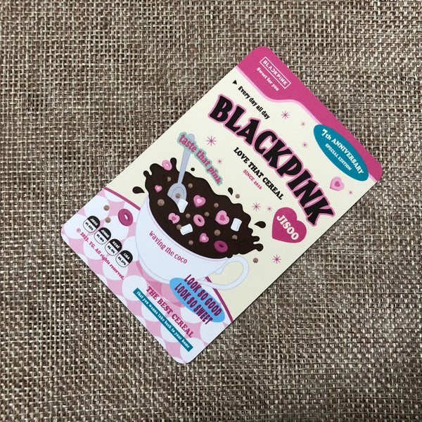 BLACKPINK JISOO [ 7th Anniversary Cereal Deco Kit ] Official Photocard /New/GFT