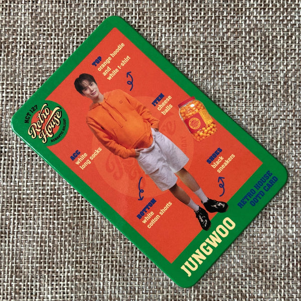 NCT 127 JUNGWOO [ RETRO HOUSE MD ] Official OOTD Card Photocard / New / Gift