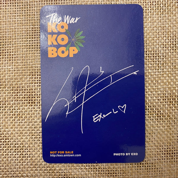 EXO SEHUN #1 [The War KOKOBOP] Official Photocard, 4th Album / New, Rare / Gift