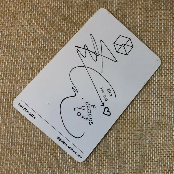 EXO XIUMIN [ EXODUS ] Official Photocard, 2nd Album Korean / New / Gift