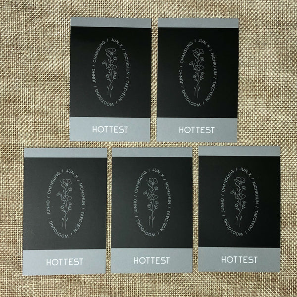 2PM NICHKHUN [HOTTEST 8th] Official Fanclub Photocard Set of 5 / New, Rare /+G