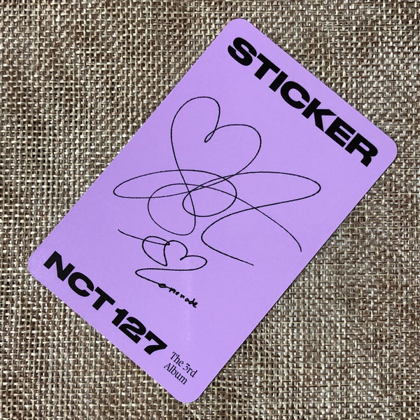 NCT 127 TAEYONG [ STICKER ] Official Photocard, STICKER Ver. Bear / New / Gift