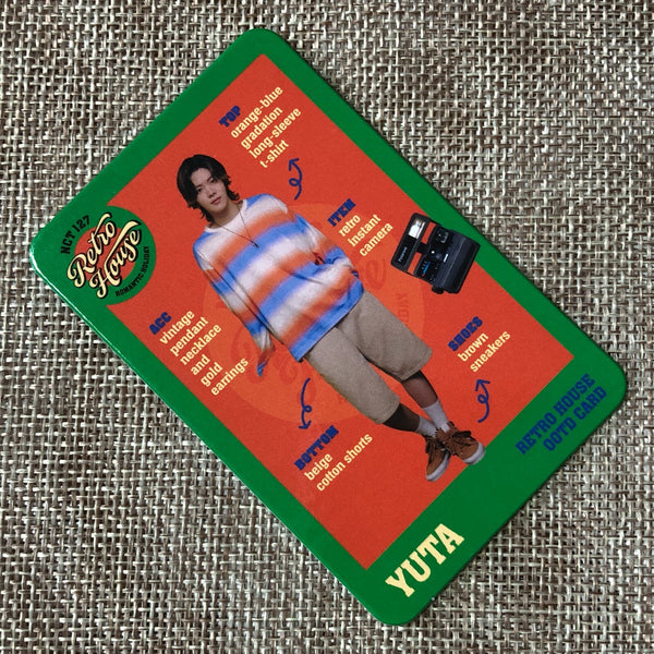 NCT 127 YUTA [ RETRO HOUSE MD ] Official OOTD Card Photocard / New / Gift