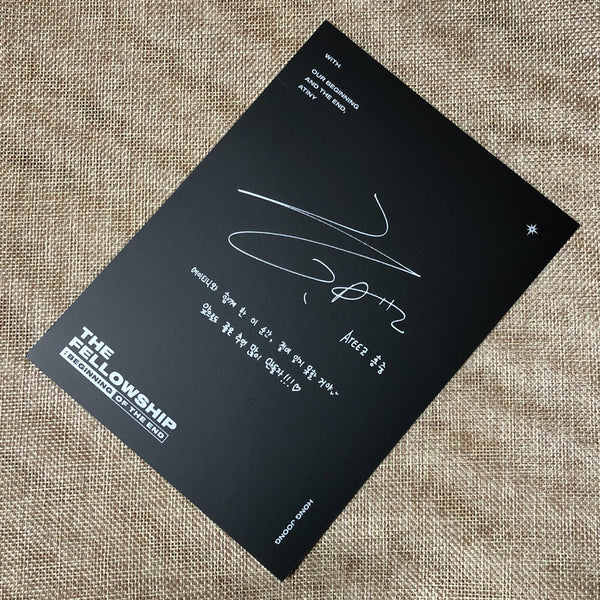 ATEEZ HONGJOONG [THE FELLOWSHIP : BEGINNING OF THE END DVD] Official Mini Poster