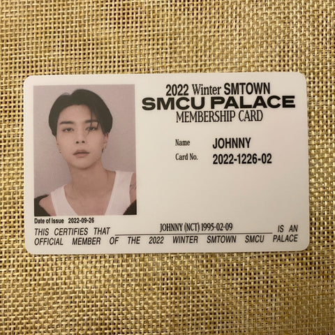 NCT JOHNNY [2022 Winter SMTOWN SMCU PALACE] Official Membership Card Photocard