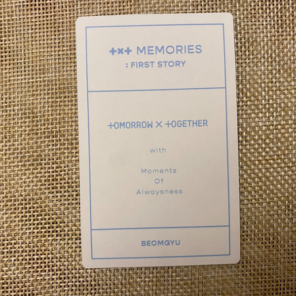 TXT BEOMGYU [ Memories First Story ] Official Photocard / New, Ultra Rare / Gift