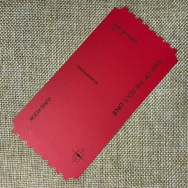 BTS JUNGKOOK [Map of the Soul ON:E DVD] Official Hologram Ticket Photocard /+G
