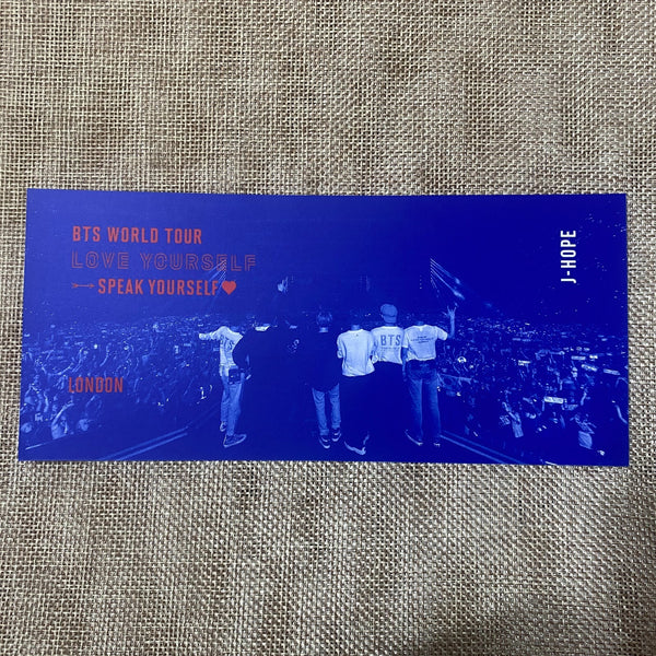 BTS J-HOPE [Speak Yourself World Tour London DVD] Official Bookmark / New / Gift
