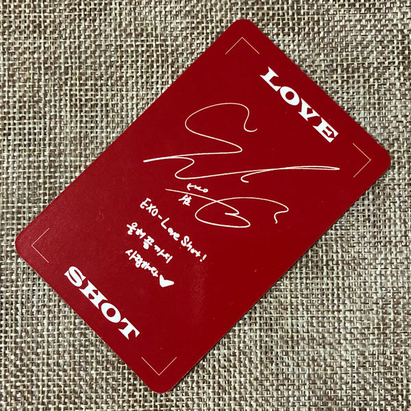 EXO SUHO [ LOVE SHOT ] Official Photocard, 5th Repackage LOVE Ver. / New / Gift