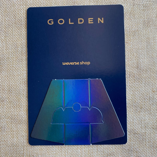BTS JUNGKOOK [GOLDEN Album Weverse POB] Official Photo Stand, Photocard / Gift