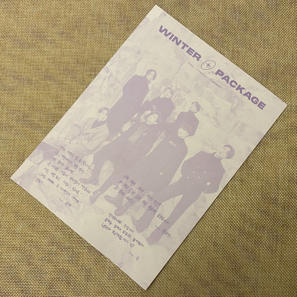 BTS GROUP [2021 Winter Package] Official Mini Poster Set (2ea) / New, Rare /+G