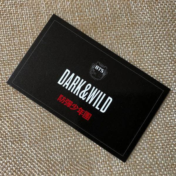 BTS Group #3[ Dark & Wild Official Photocard ] 1st Studio Album /NEW, RARE /+GFT