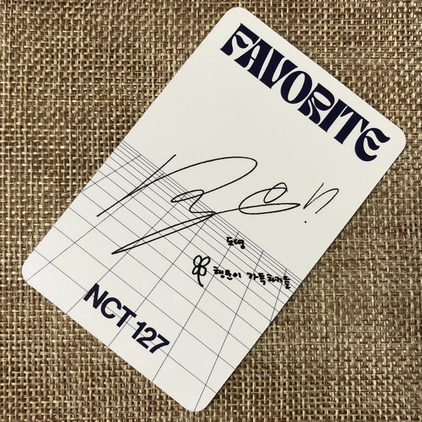 NCT 127 DOYOUNG [FAVORITE] Official Photocard, 3rd Repackage CATHARSIS / Gift