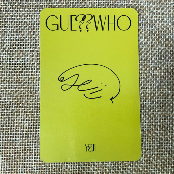 ITZY YEJI #5 [ GUESS WHO ] Official Special Photocard / New / Gift