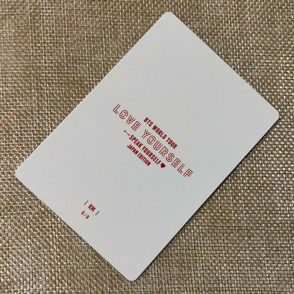 BTS RM 6/8 [Speak Yourself World Tour Japan] Official Mini Photocard / Gift