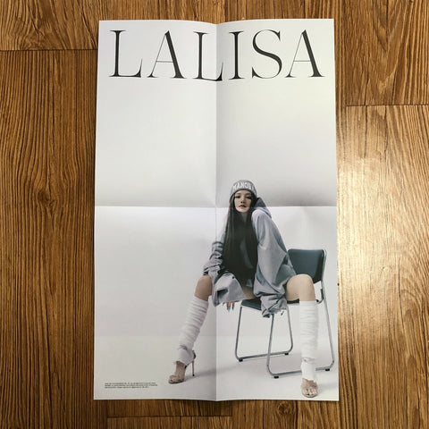 BLACKPINK LISA [ LALISA ] Official Poster, 1st Single Black Ver. / New / Gift