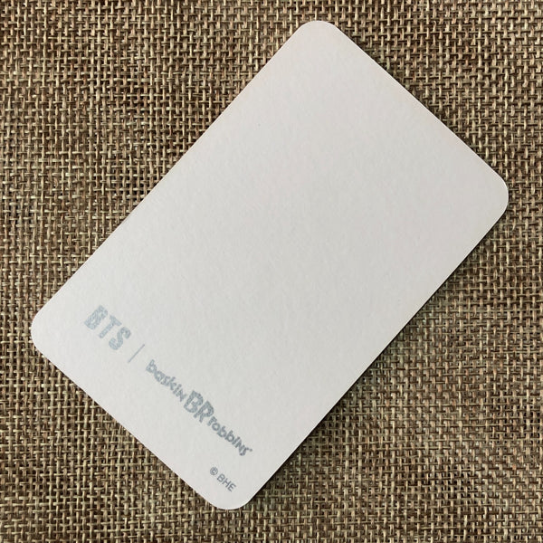 BTS GROUP [ BASKIN ROBBINS Ice Cream Spoon ] Official Photocard / New, Rare /GFT
