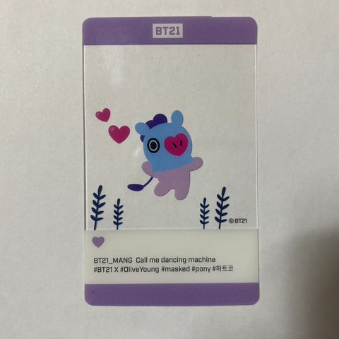 BTS BT21 J-HOPE [OliveYoung] Official Limited Transparent Photocard / New / Gift