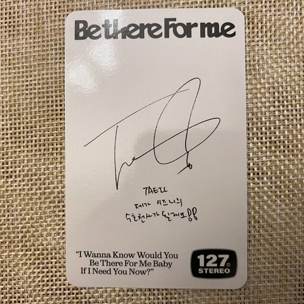 NCT 127 TAEIL [ Be There For Me ] Official Photocard, Stereo Ver / New / Gift