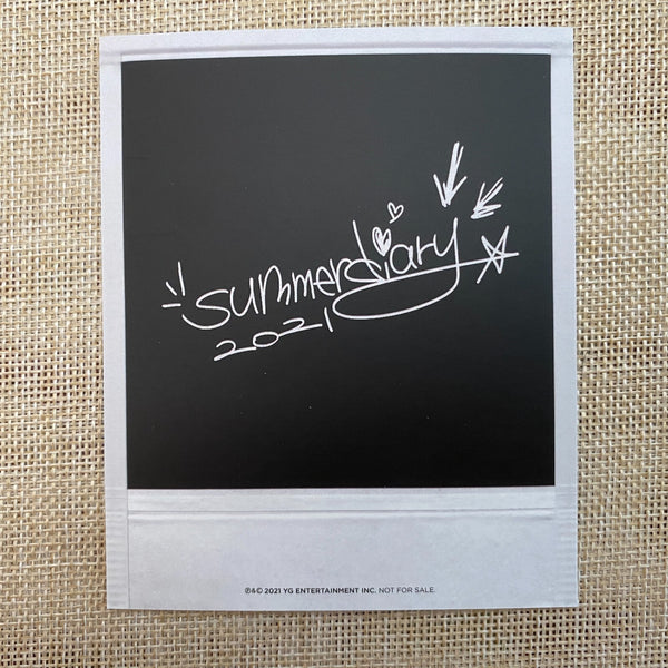 BLACKPINK JISOO #2 [2021 SUMMER DIARY] Official Polaroid Photocard / New / Gift
