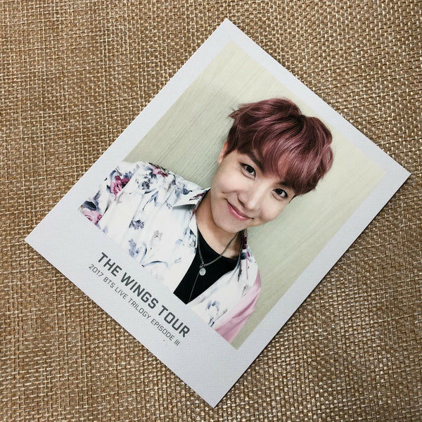 BTS J-HOPE [WINGS Tour 2017 Trilogy Ticket Album] Official Polaroid Photocard