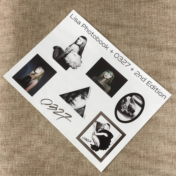 BLACKPINK LISA [ 0327 Photobook 1st Limited ] Official Sticker / New / Gift