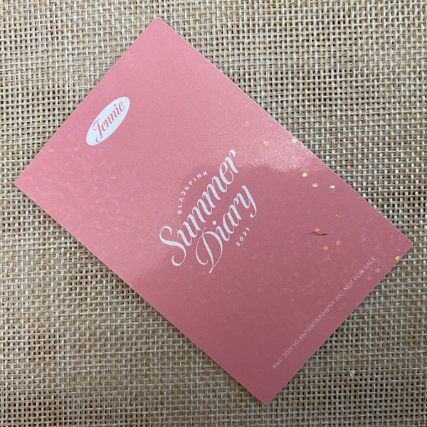 BLACKPINK JENNIE [ 2021 Summer Diary ] Official Photocard / New, Rare / Gift