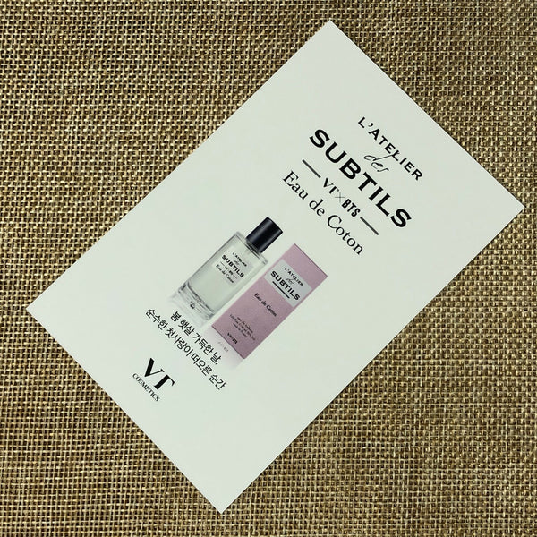 BTS JIN #1 [ VT Cosmetics L'atelier Des Subtils ] Official Postcard / New / Gift