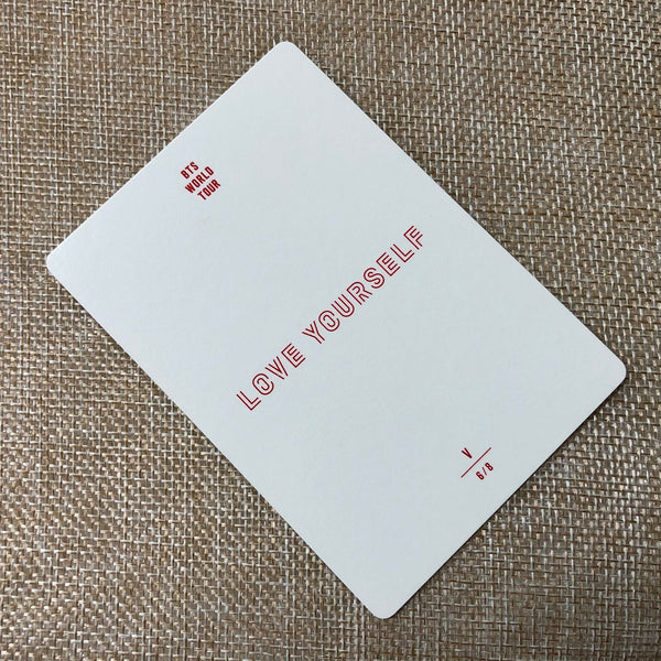 BTS V 6/8 [ Love Yourself World Tour ] Official Mini Photocard / New / Gift